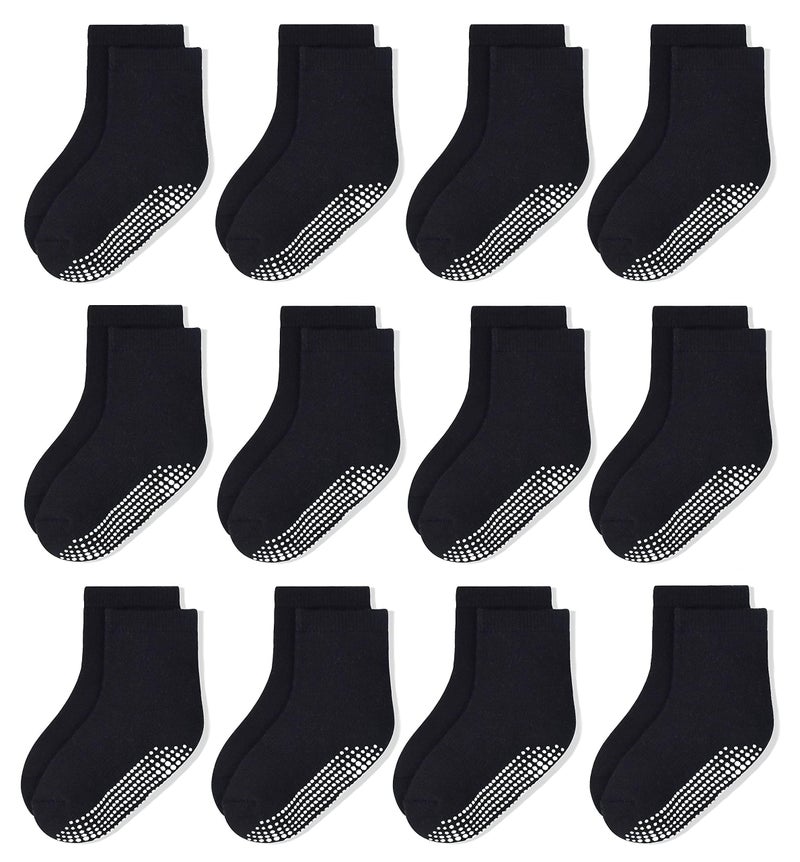 HYCLES Toddler Grip Socks, Non Slip Kid Socks Floor Skid Sock with Gripper for 1-3T Boy Girl Baby - Image 1
